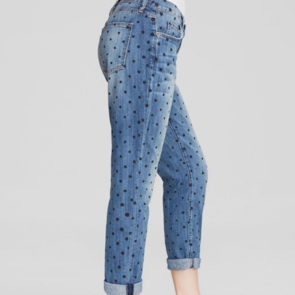 Current Elliott polka dot the fling denim jeans 25